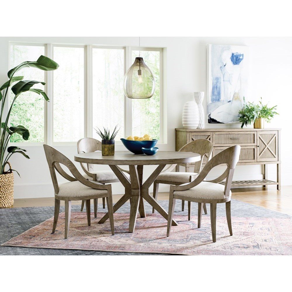 American Drew West Fork 924 701R Hardy Farmhouse Round Dining